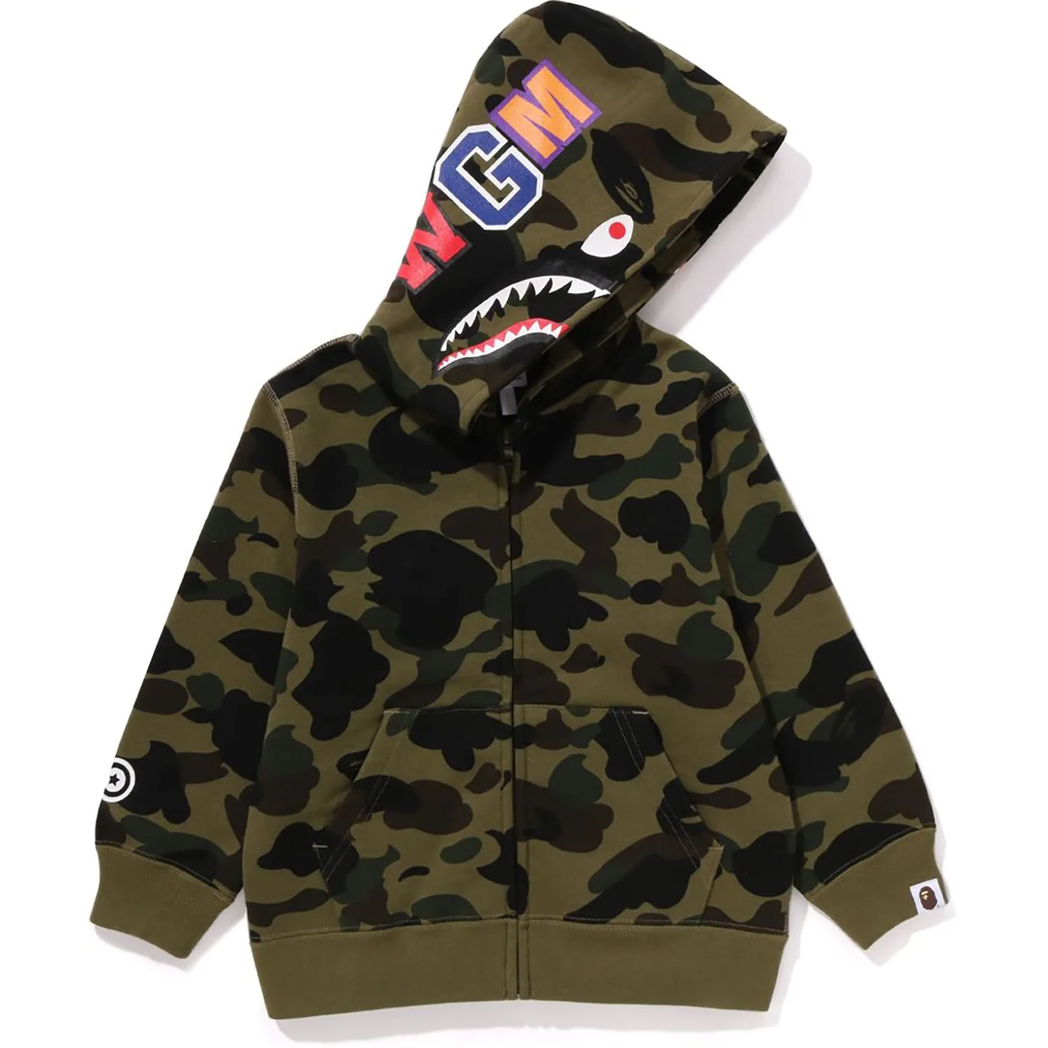 1ST CAMO SHARK ZIP HOODIE KIDS