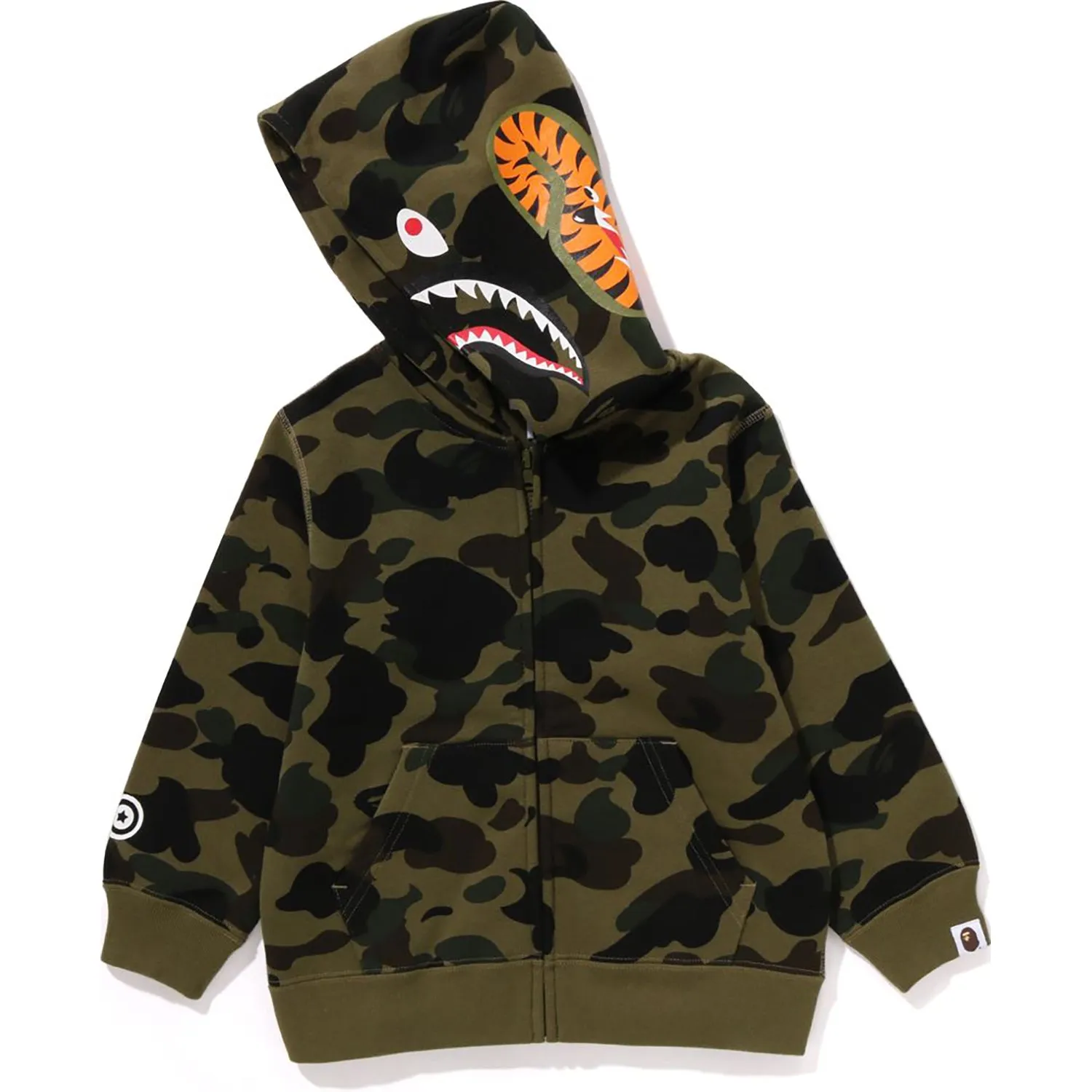 1ST CAMO SHARK ZIP HOODIE KIDS