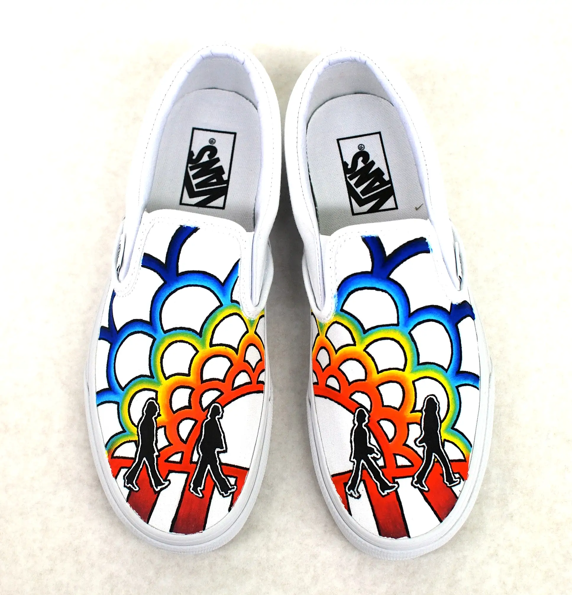 Abbey Road - Beatles theme Vans slip ons