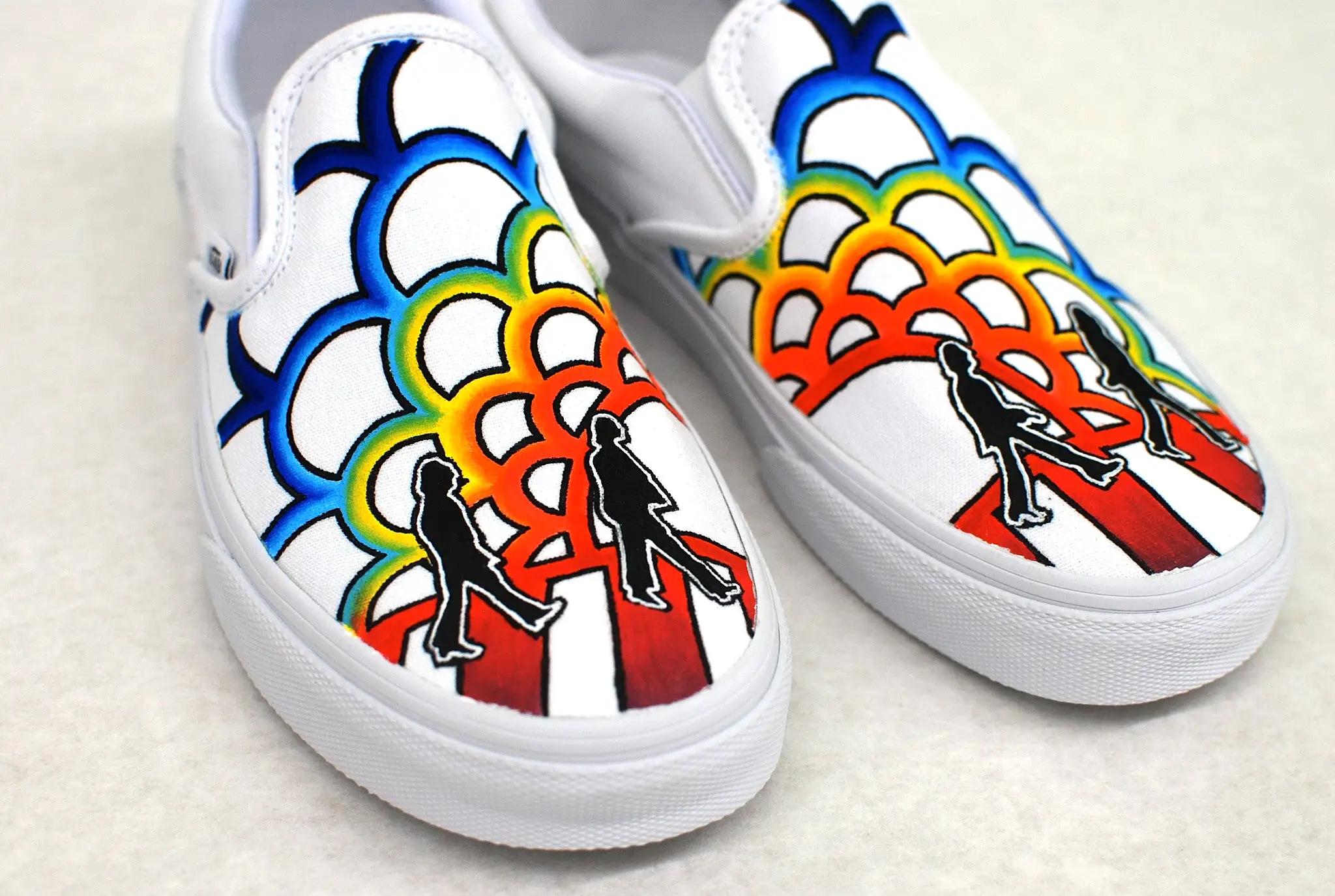 Abbey Road - Beatles theme Vans slip ons