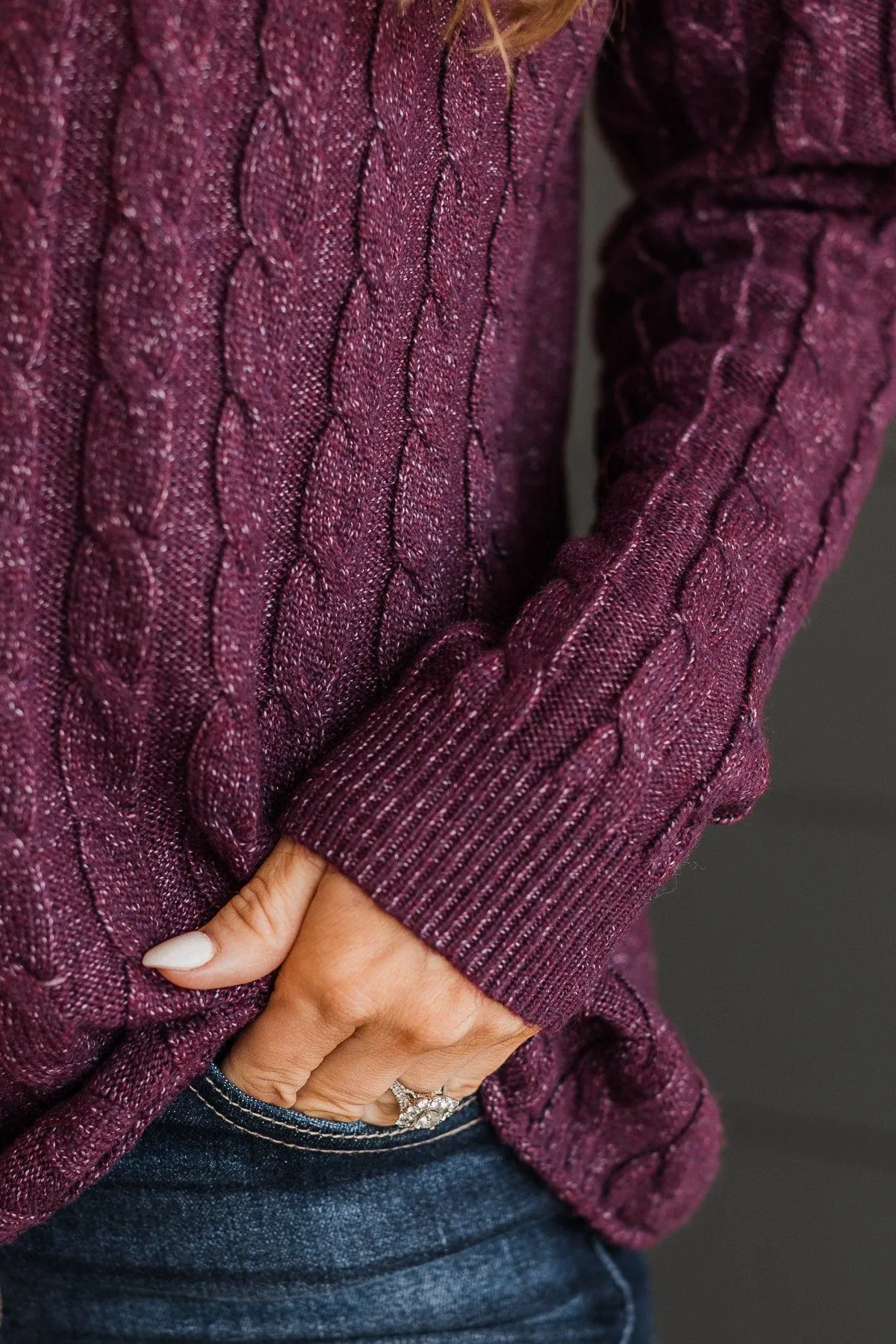 Absolute Perfection Knit Sweater- Dark Plum