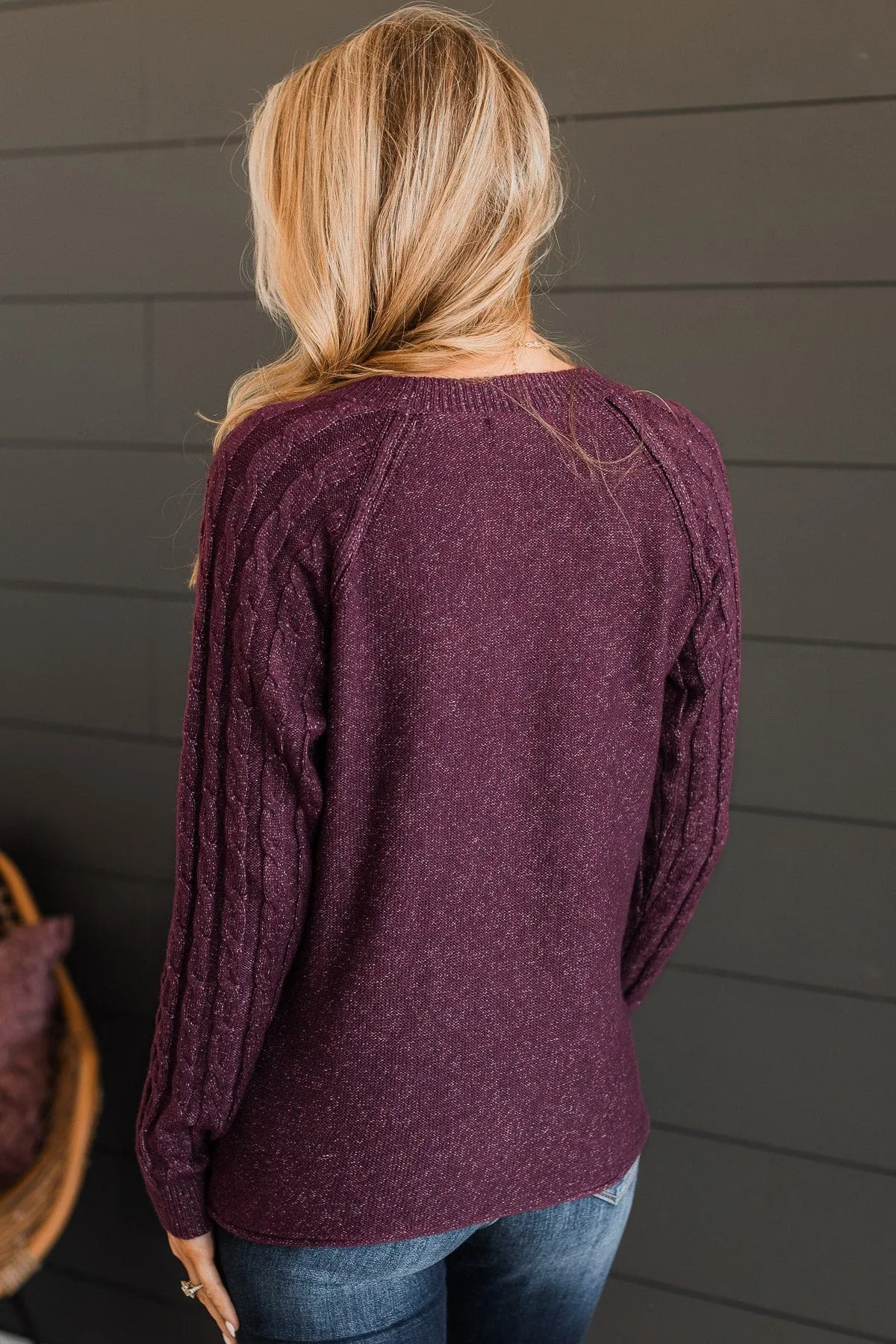 Absolute Perfection Knit Sweater- Dark Plum