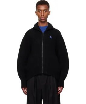 ADER error Black TRS Tag 01 Knit Zip-Up Sweater