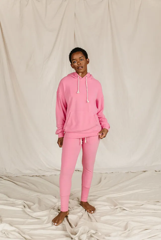 Ampersand Avenue Performance Fleece University Hoodie - Pink Tulip