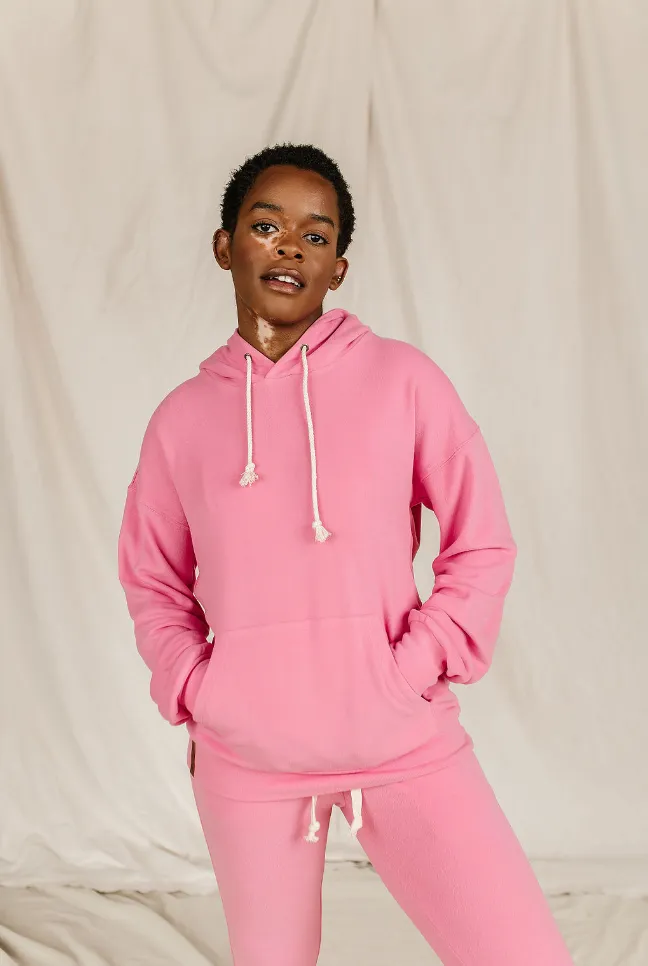 Ampersand Avenue Performance Fleece University Hoodie - Pink Tulip