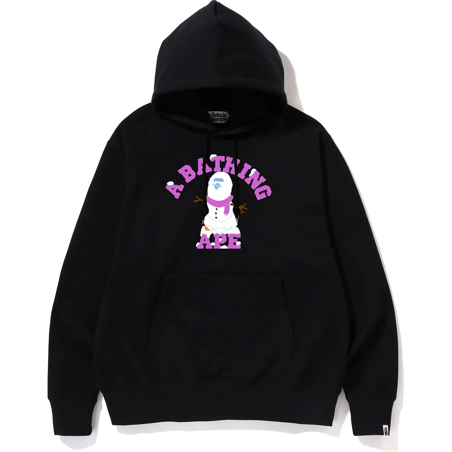 APE SNOWMAN COLLEGE PULLOVER HOODIE MENS