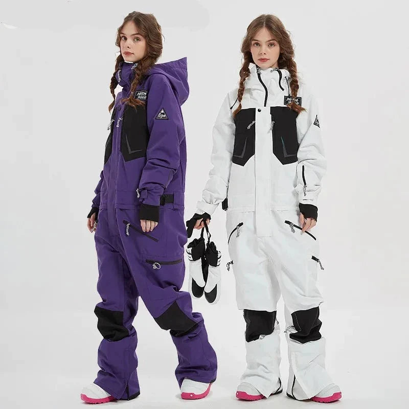 Ashore Ski Shop Extra Thick Women Ski Jumpsuits Straight Full Jumpsuits