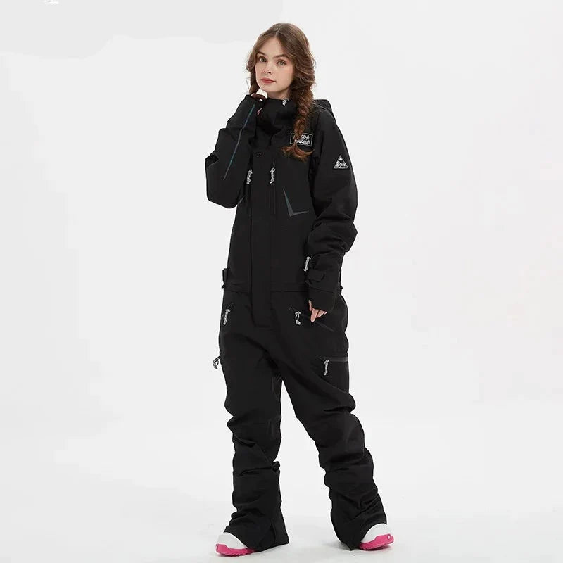 Ashore Ski Shop Extra Thick Women Ski Jumpsuits Straight Full Jumpsuits