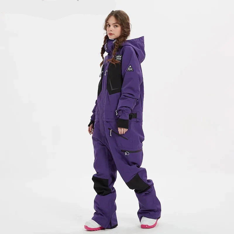 Ashore Ski Shop Extra Thick Women Ski Jumpsuits Straight Full Jumpsuits