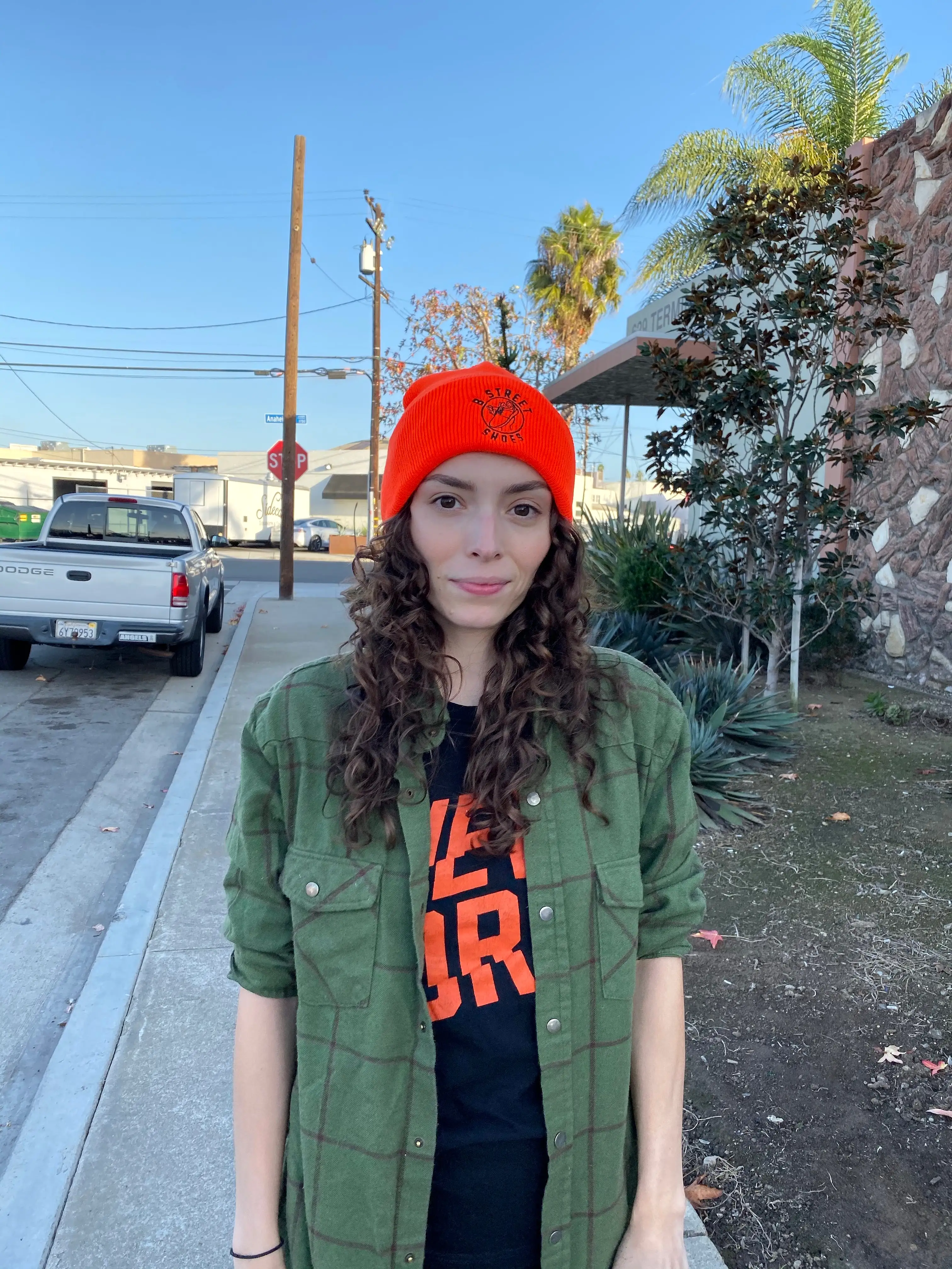 B Street Shoes Orange Beanie