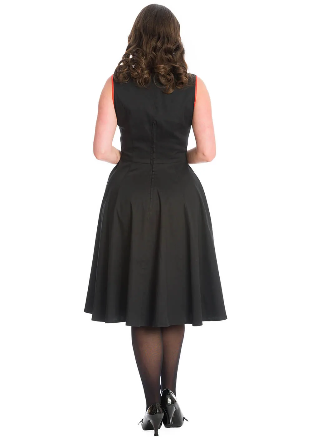 Banned Pumpkin Spice & All Things Nice 50's Swing Dress Black