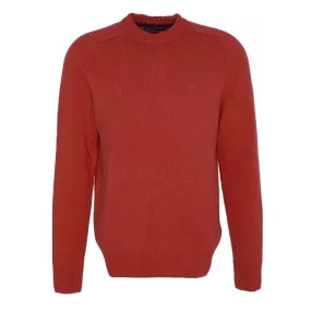 Barbour Mens Grangetown Merino Crew Neck Sweater in Orange