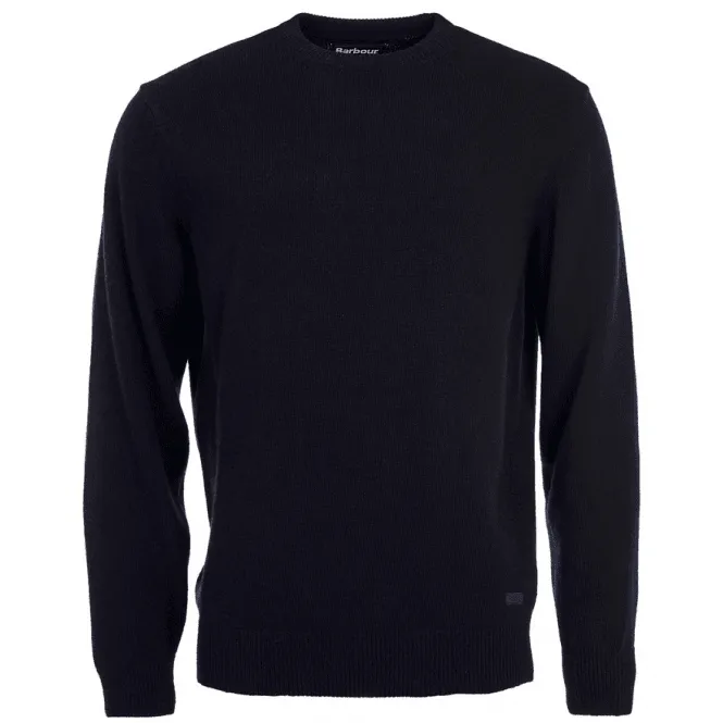 Barbour Mens Patch Crewneck Sweater in Navy