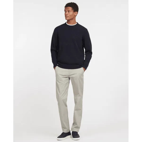 Barbour Mens Patch Crewneck Sweater in Navy