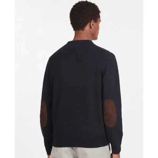 Barbour Mens Patch Crewneck Sweater in Navy