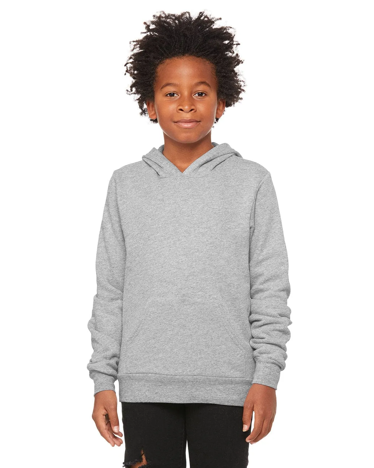 Bella+Canvas 3719Y: Youth Sponge Fleece Pullover Hooded Sweatshirt