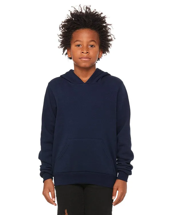 Bella+Canvas 3719Y: Youth Sponge Fleece Pullover Hooded Sweatshirt