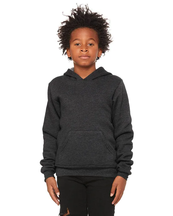 Bella+Canvas 3719Y: Youth Sponge Fleece Pullover Hooded Sweatshirt