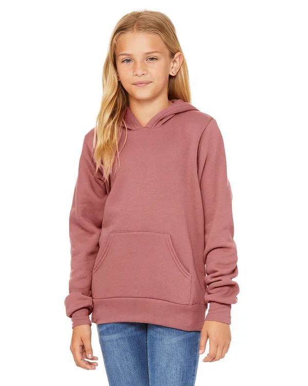 Bella+Canvas 3719Y: Youth Sponge Fleece Pullover Hooded Sweatshirt