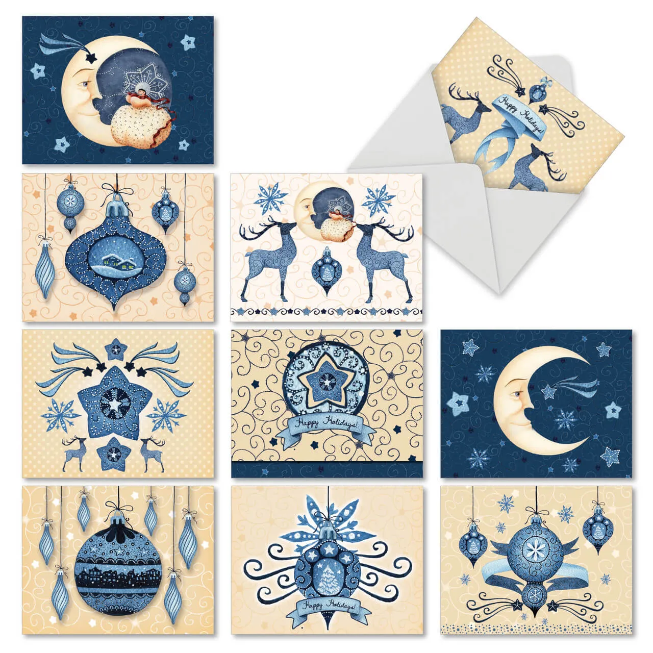 Blue Christmas Mini Notecards