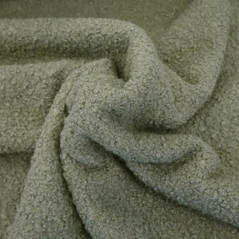 Boucle Coating Fabric - Moss Green