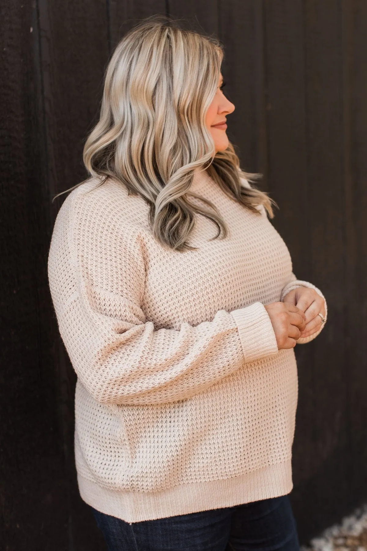 Captivating In Color Knit Sweater- Oatmeal