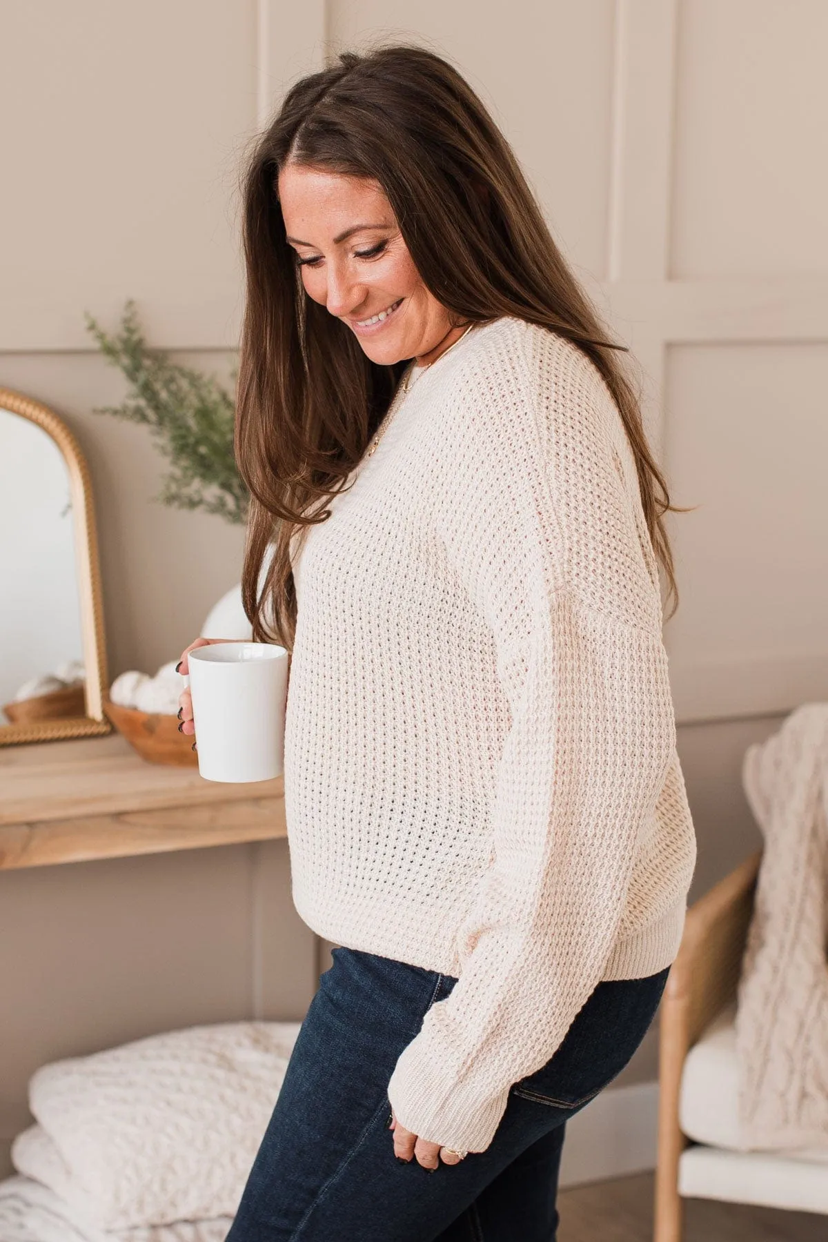 Captivating In Color Knit Sweater- Oatmeal