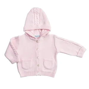 Cardigan Sweater, Hooded, Pink