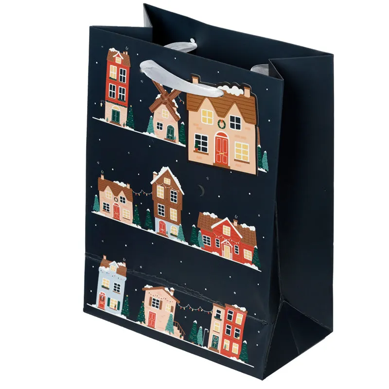 Christmas Houses Medium Gift Bag XGBAG100B