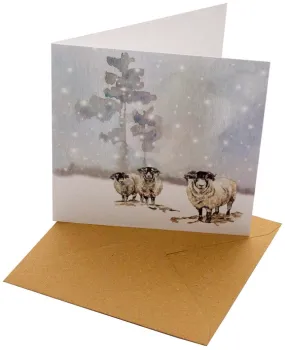 Christmas Rams Greeting Card