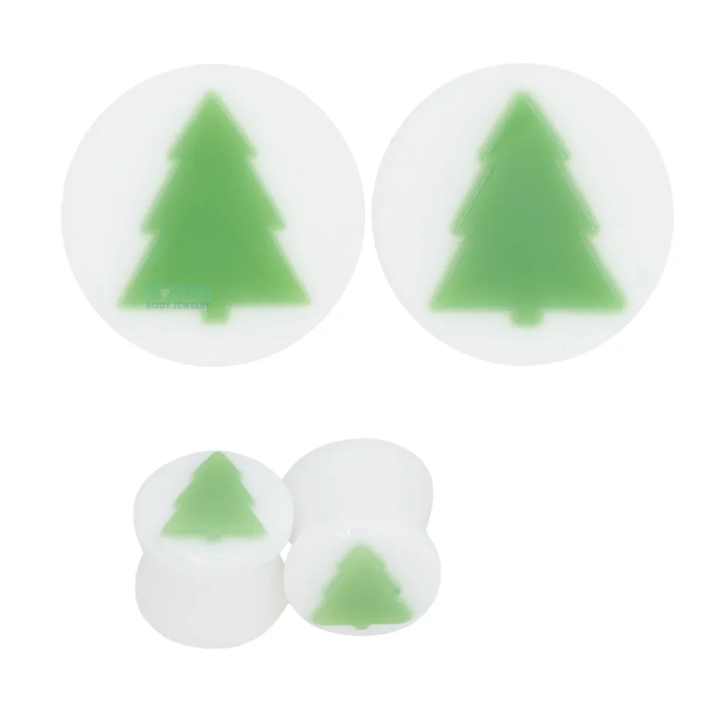 Christmas Tree - Glass Image Plugs