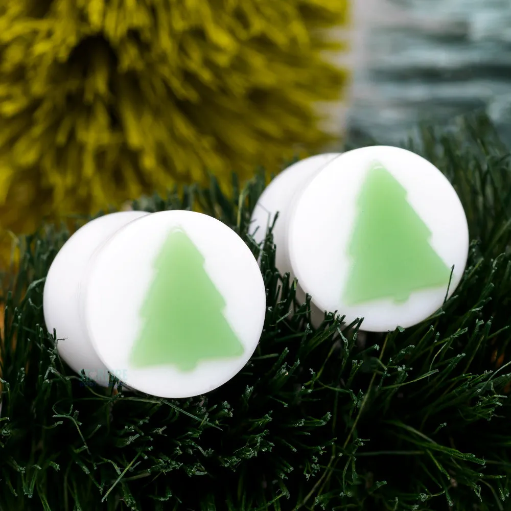 Christmas Tree - Glass Image Plugs