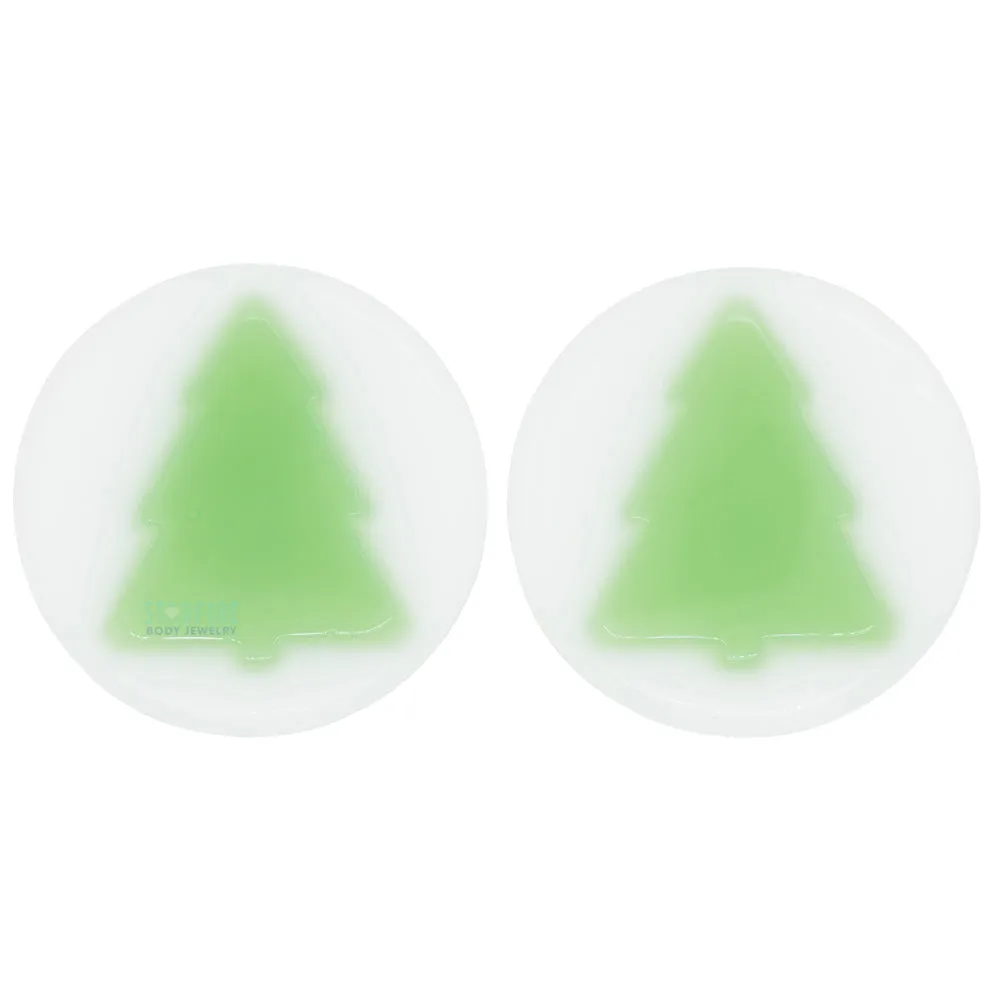 Christmas Tree - Glass Image Plugs