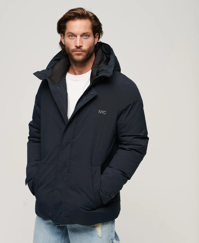 City Padded Hooded Wind Parka Jacket | Eclipse Navy