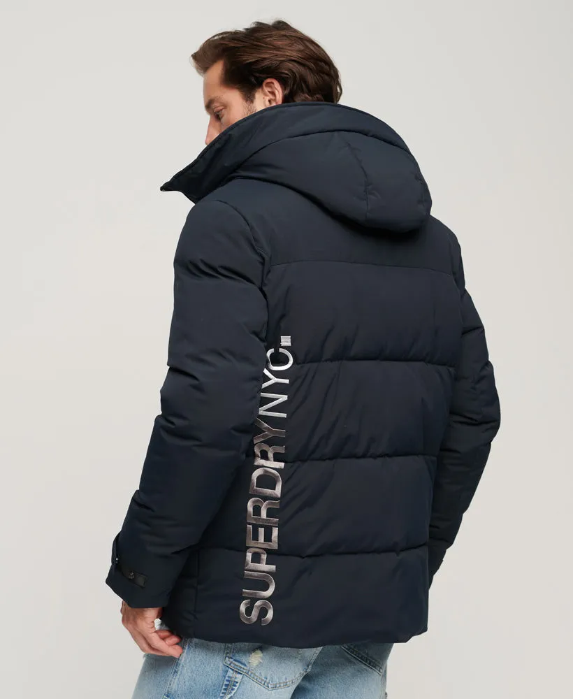 City Padded Hooded Wind Parka Jacket | Eclipse Navy