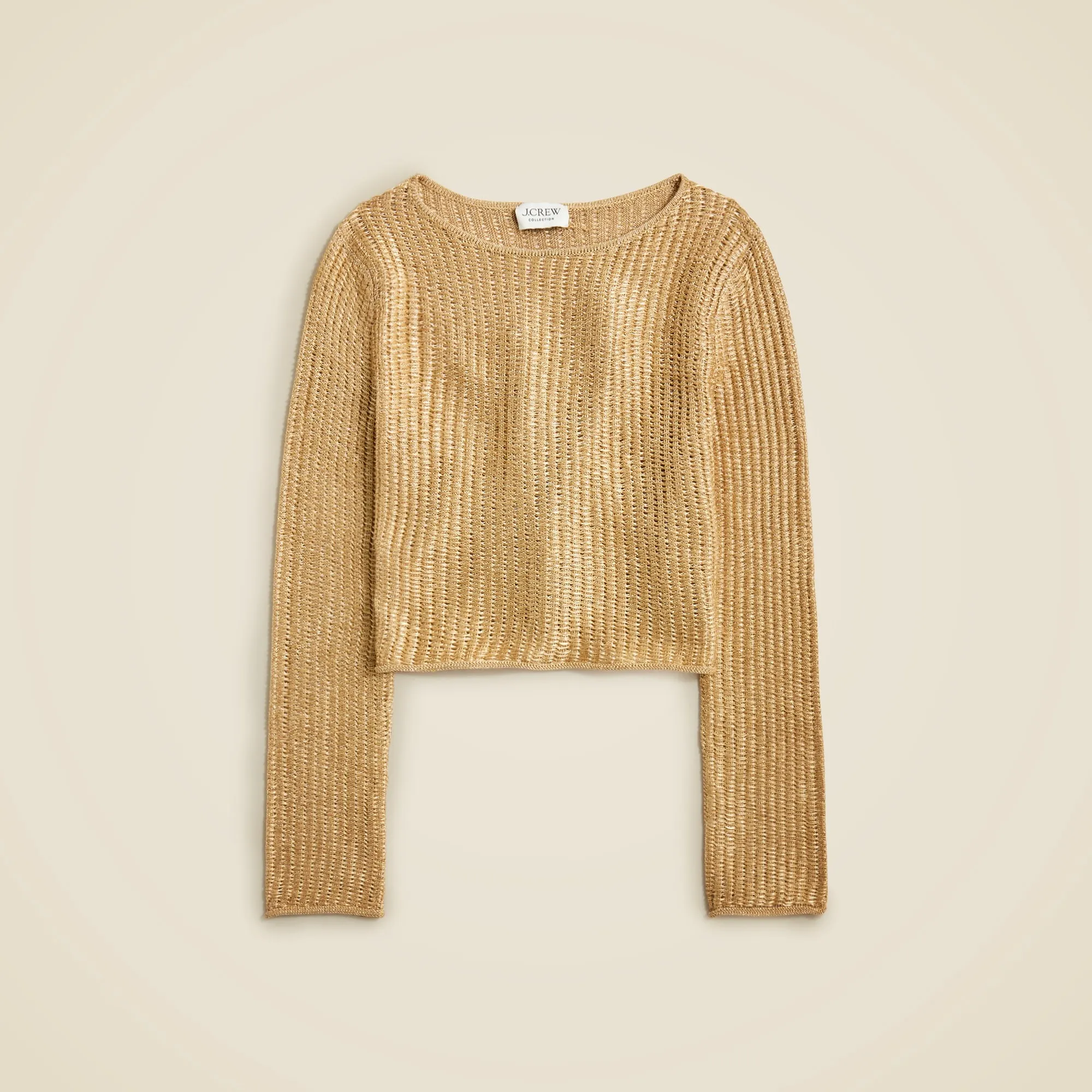 Collection metallic open-weave sweater