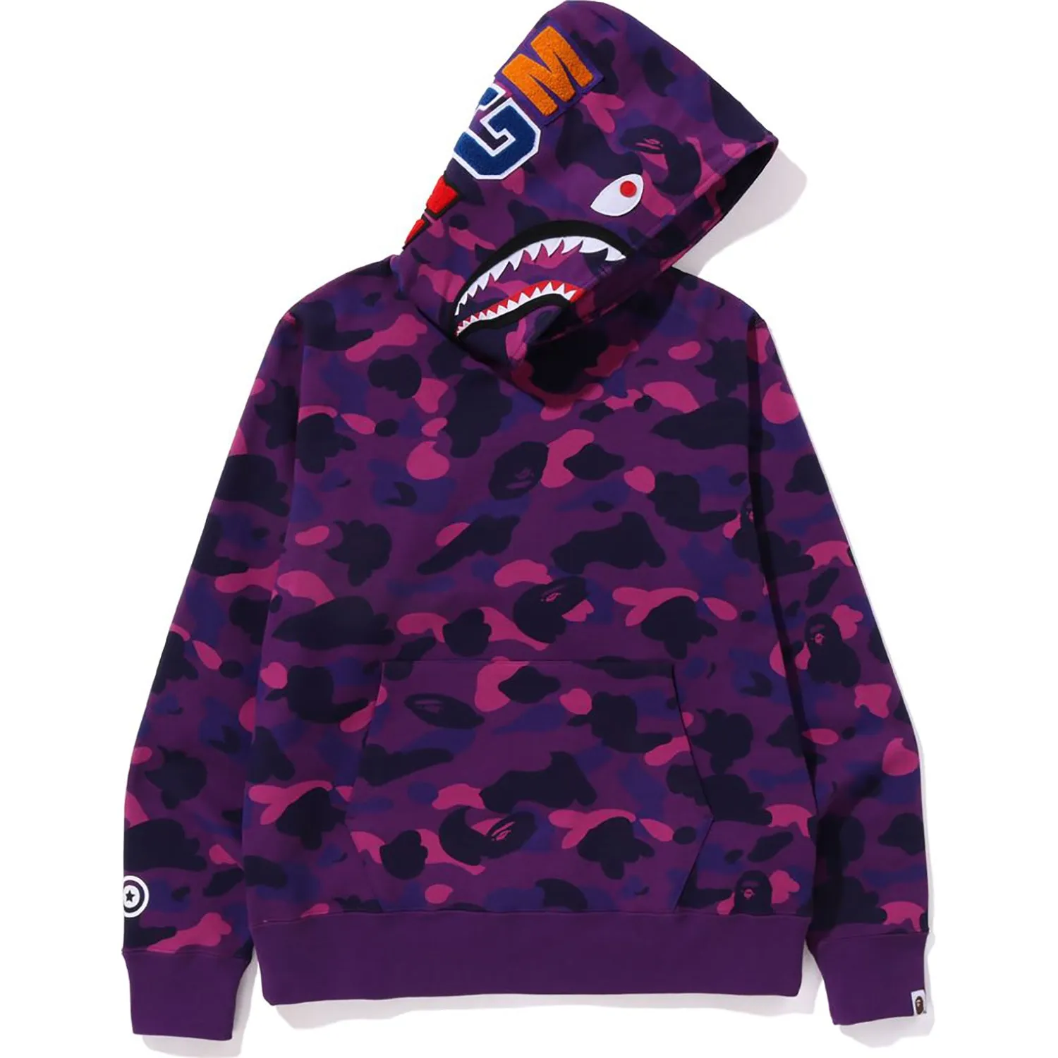 COLOR CAMO SHARK PULLOVER HOODIE MENS