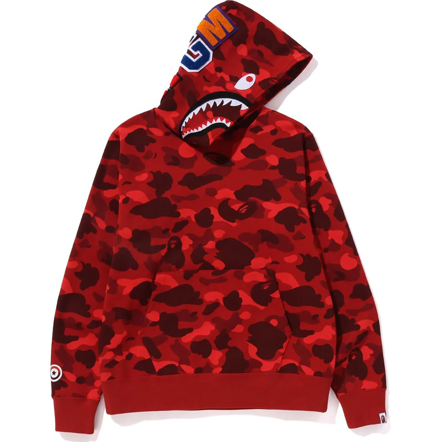 COLOR CAMO SHARK PULLOVER HOODIE MENS