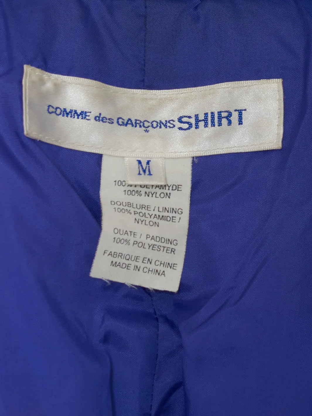 Comme des Garons Blue technical fabric jacket