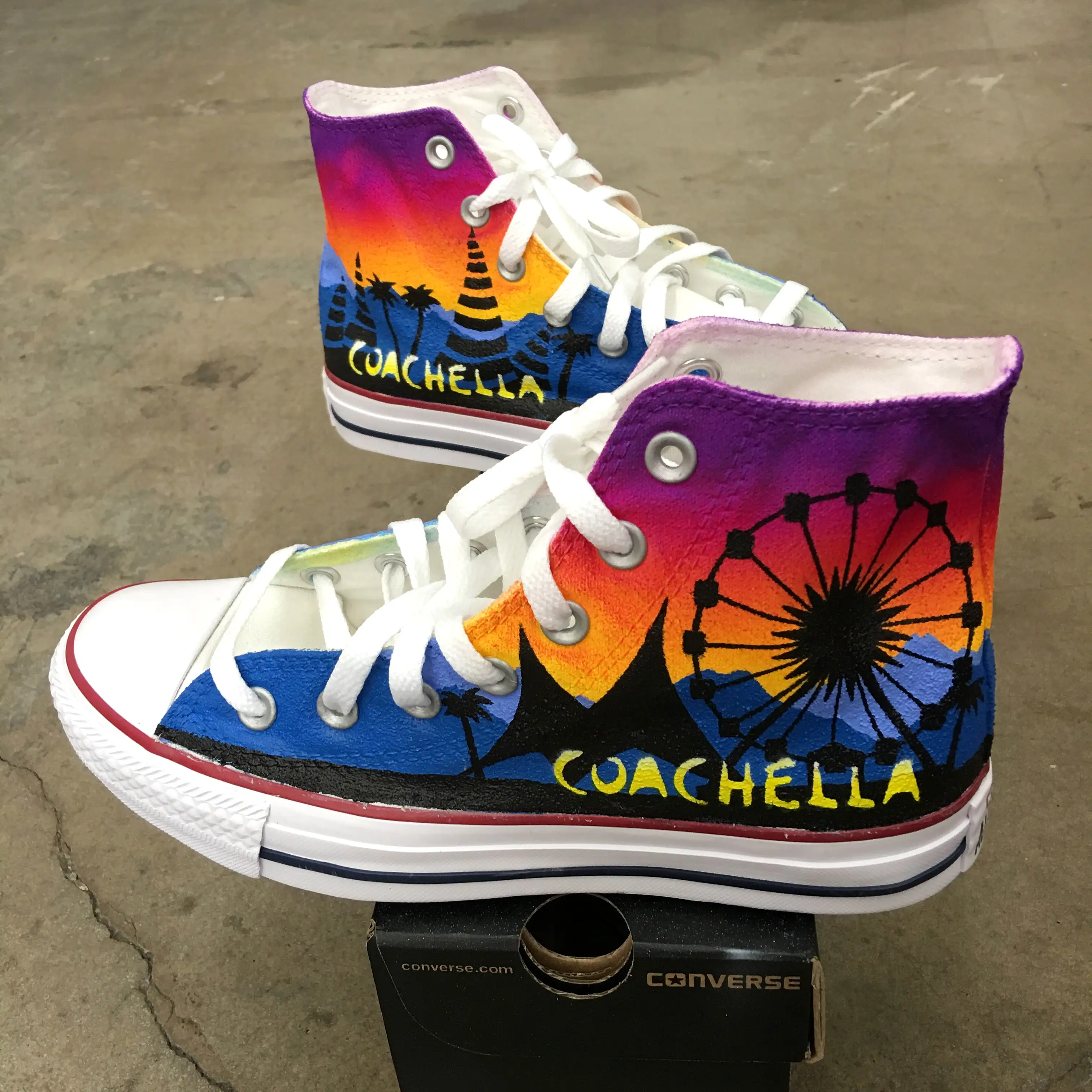 Converse  Sunset Coachella Music Festival Hi Tops