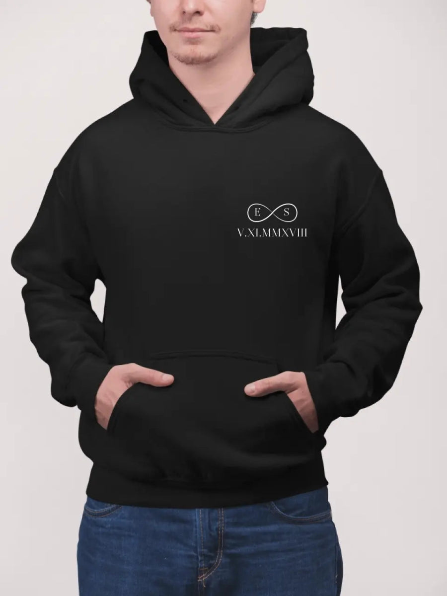 Custom Couple Hoodie Special Date Infinity