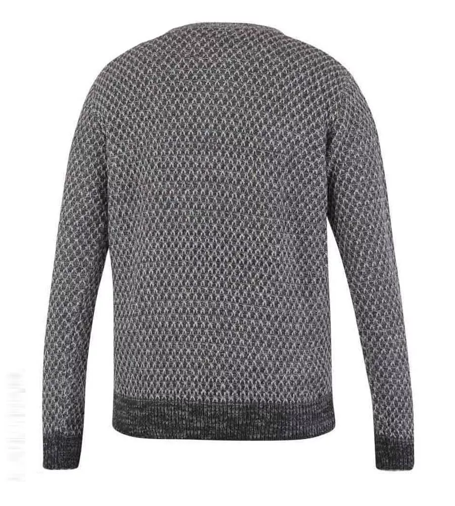 D555 Big Mens Diamond Knit Jumper With Crew Neck (MELFORD)