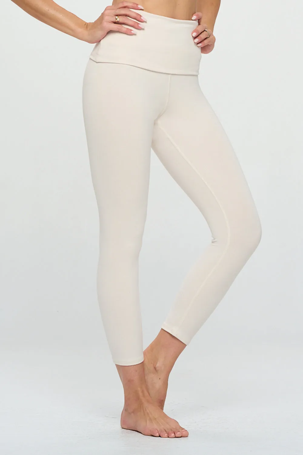 Dana - Snow White - Fold - Over Waistband 7/8  Legging