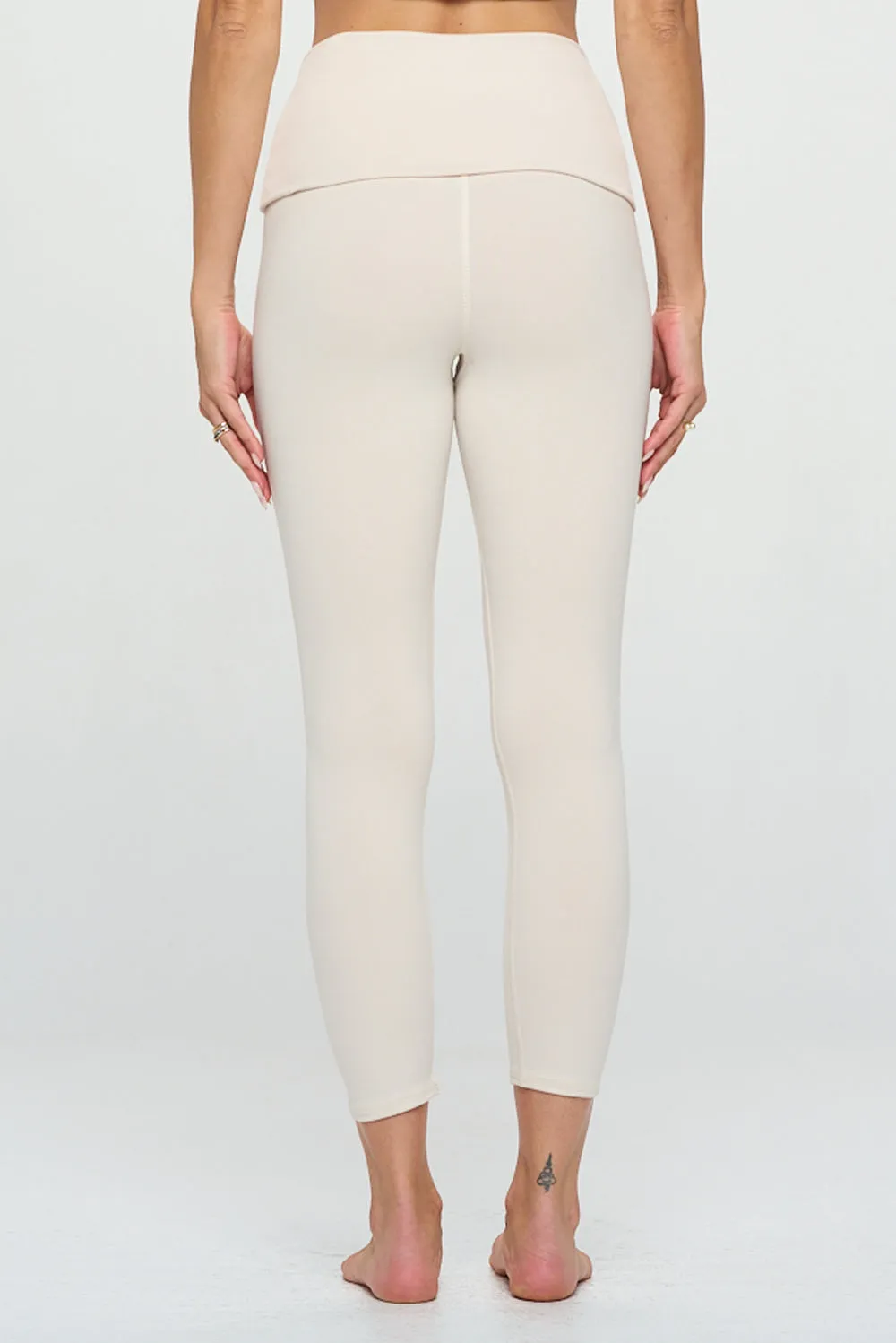 Dana - Snow White - Fold - Over Waistband 7/8  Legging