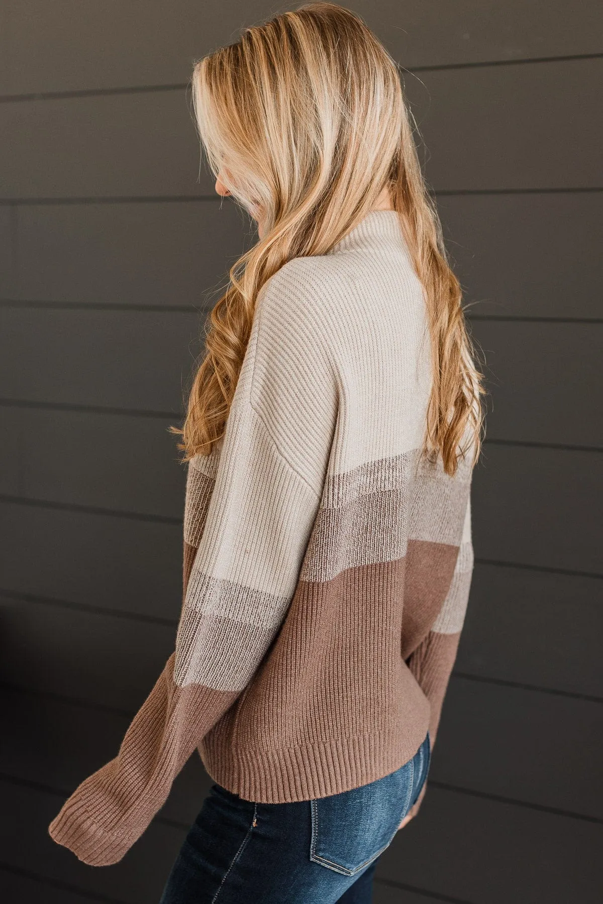 Destined For Forever Knit Sweater- Mocha