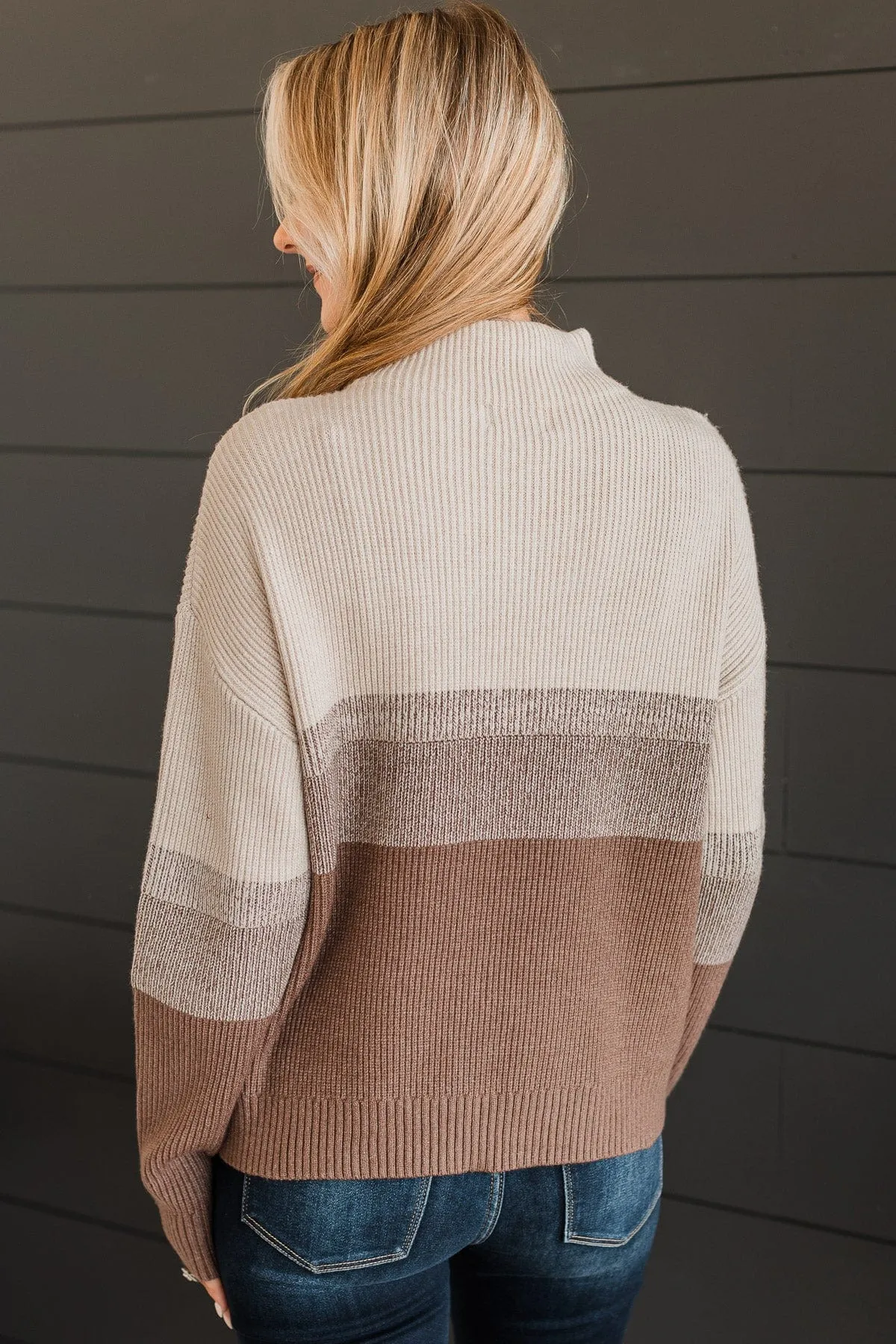 Destined For Forever Knit Sweater- Mocha