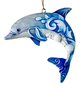 Dolphin with Shells Ornament