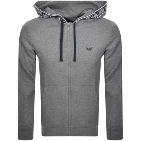 Emporio Armani Full Zip Hoodie Grey