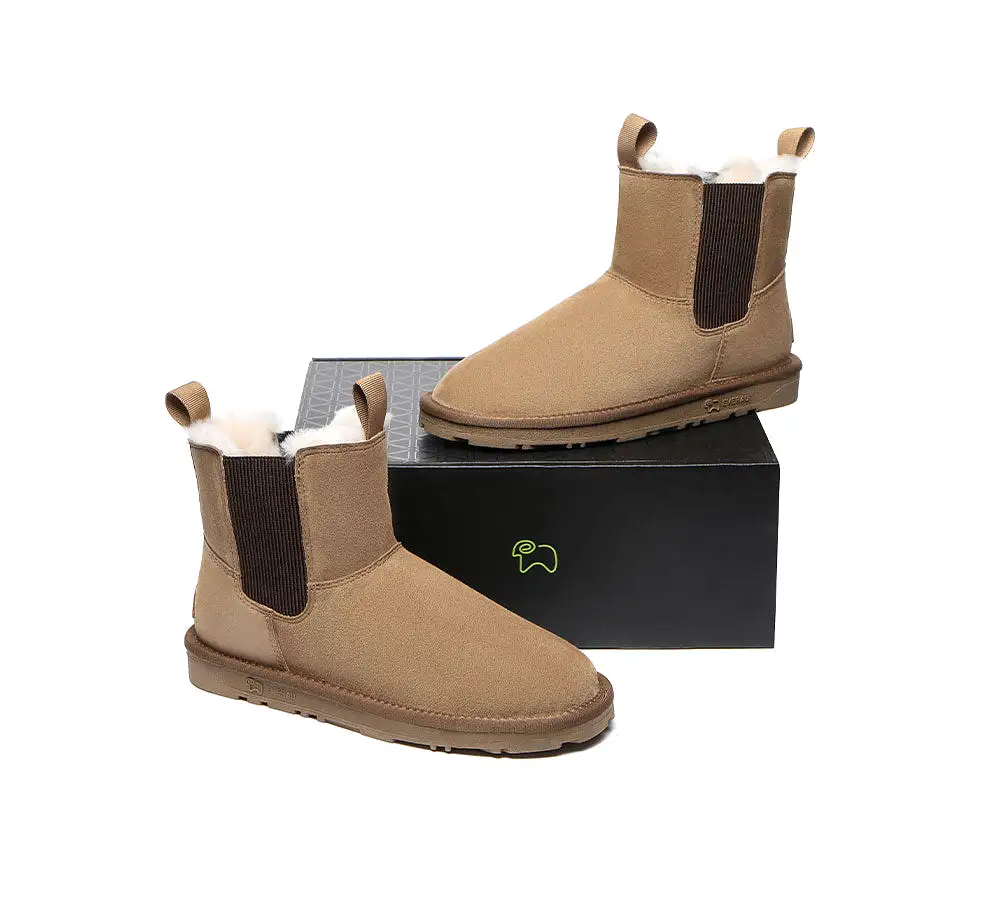 EVERAU Women Sheepskin Mini Boots Guildford