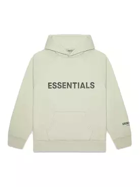 Fear Of God Essentials 3d Silicon Applique Pullover Hoodie Sage [FW20]